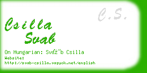 csilla svab business card